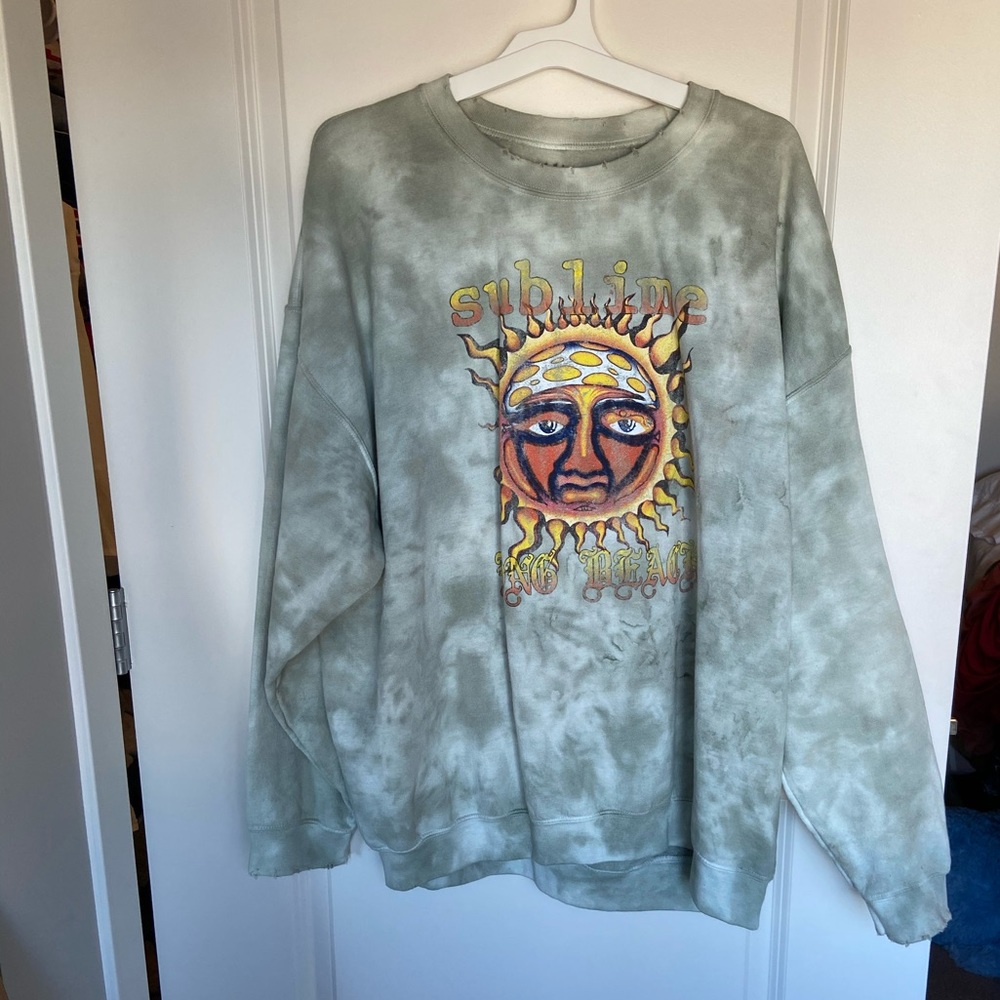 Green sublime band crew neck sweatshirt